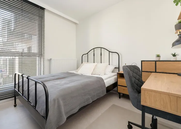 Luksusowe W Lodzi Z Biurkiem, Balkonem I Klimatyzatorem By Renters Prestige